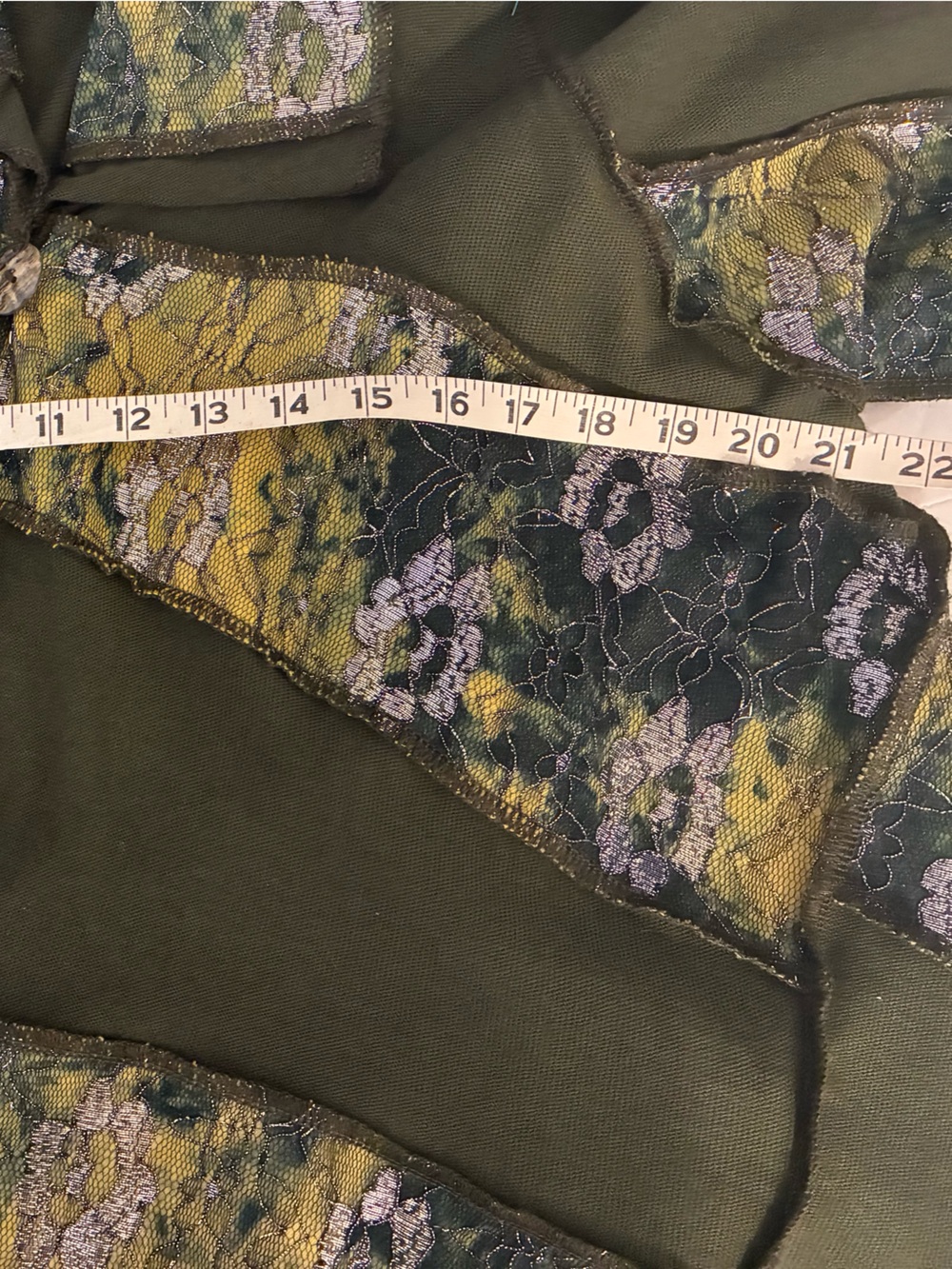Axel Hardy Patchwork Olive Cardigan Multi Media Boho RenFair Fairygoth AvantGard - Picture 8 of 10
